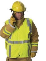 worker using two-way radio